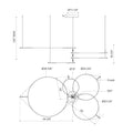KUZCO LIGHTING INC, SERIF MULTI PENDANTS, PENDANT LIGHT