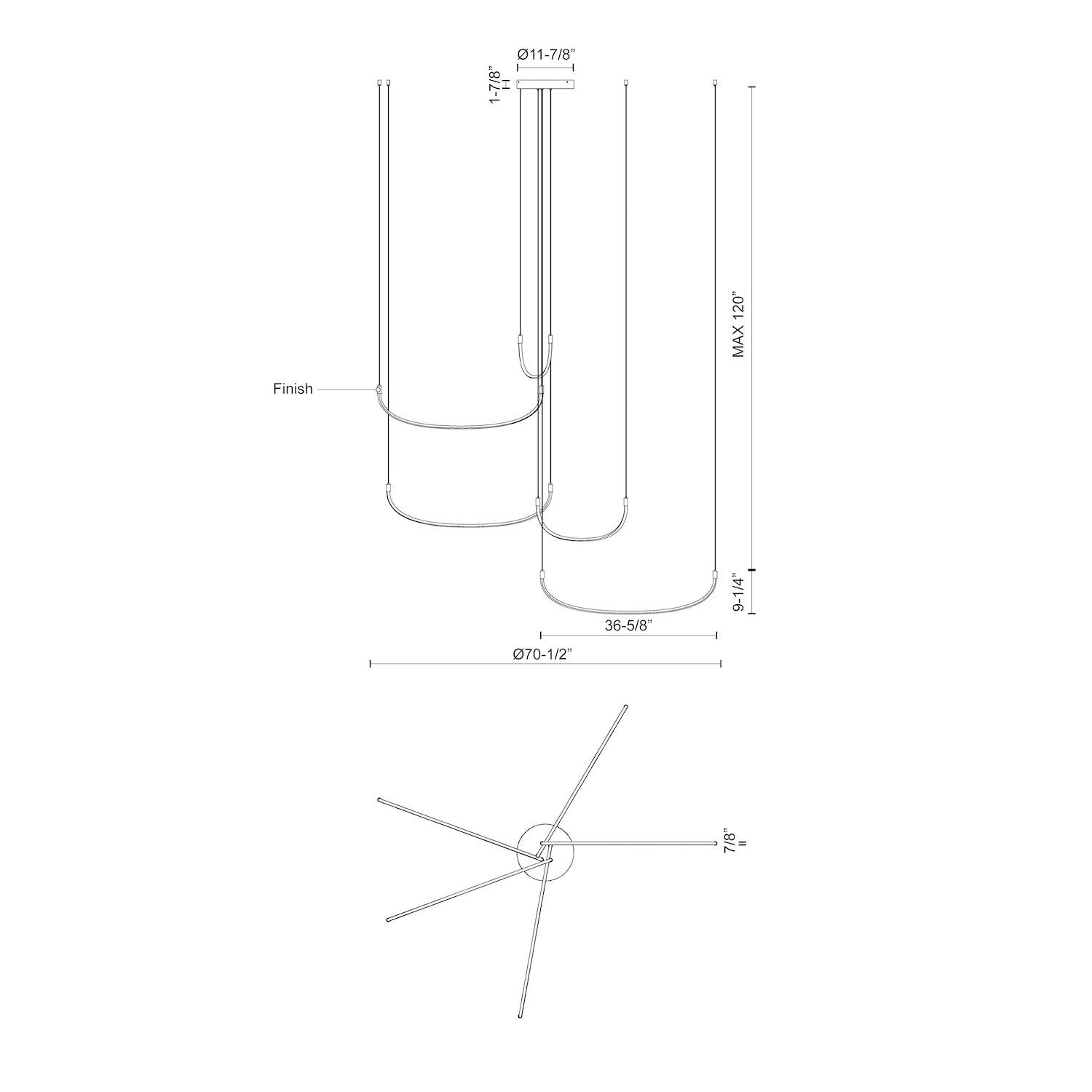 KUZCO LIGHTING INC, TALIS MULTI PENDANTS, PENDANT LIGHT