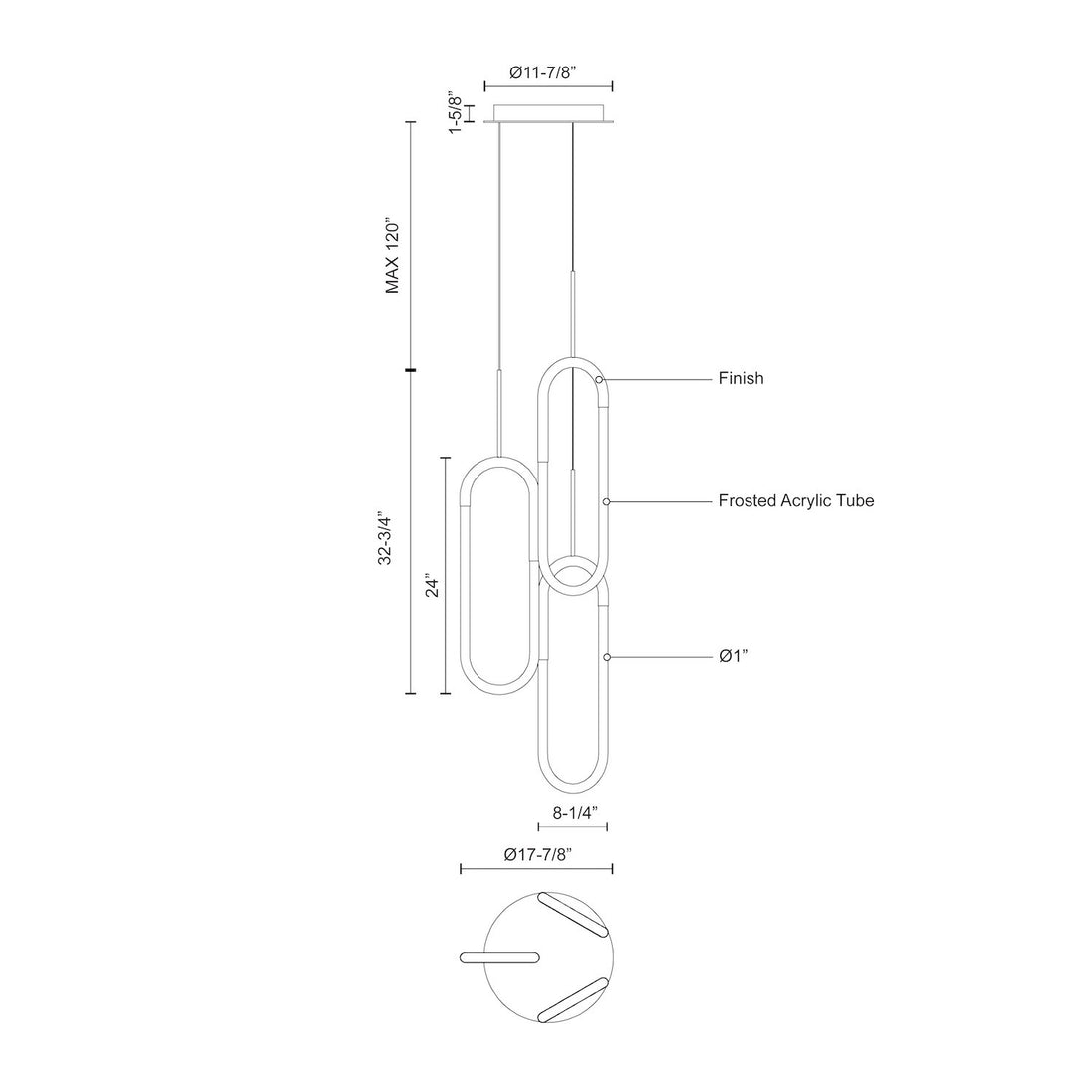 KUZCO LIGHTING INC, HURON MULTI PENDANTS, PENDANT LIGHT