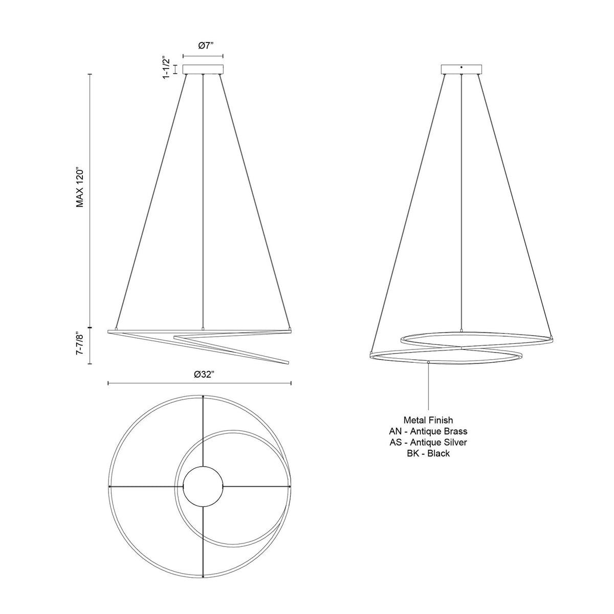 KUZCO LIGHTING INC, TWIST PENDANTS, PENDANT LIGHT