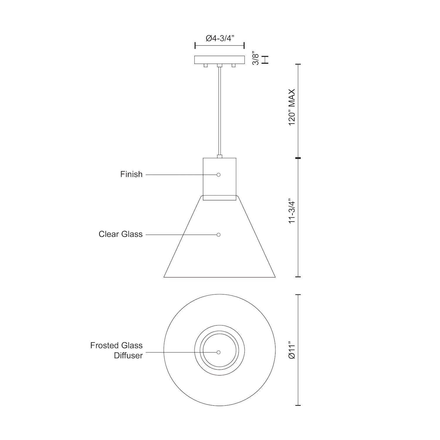 KUZCO LIGHTING INC, VANIER PENDANTS, PENDANT LIGHT