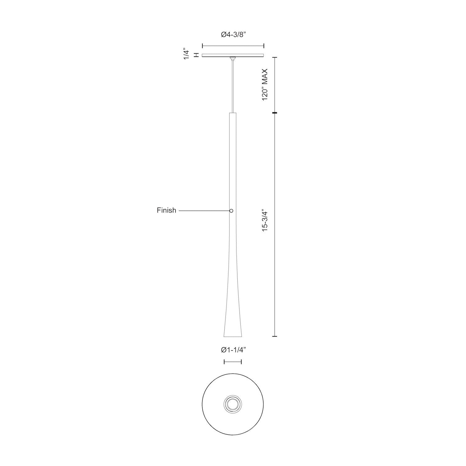 KUZCO LIGHTING INC, TAPER PENDANTS, PENDANT LIGHT