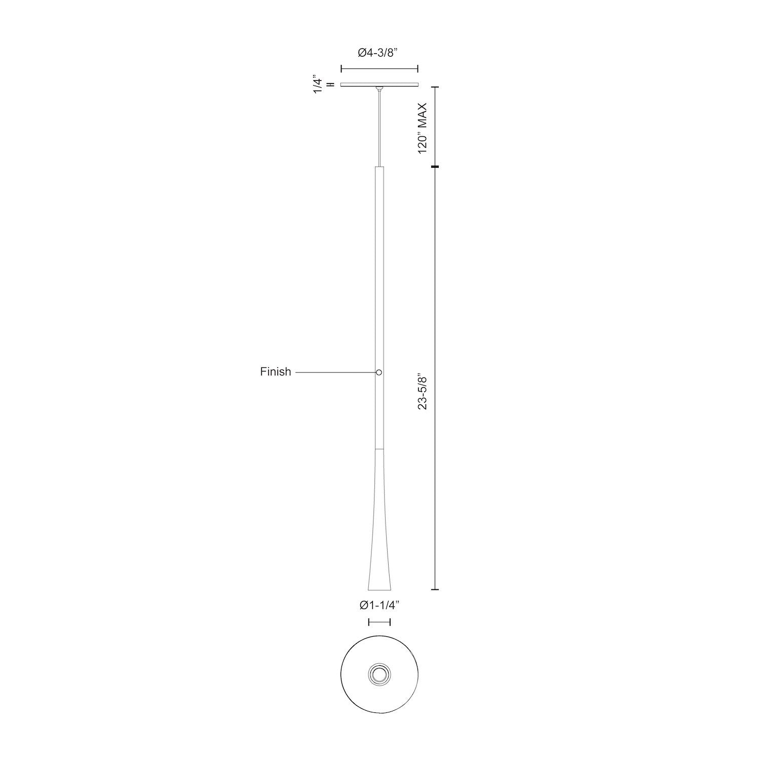 KUZCO LIGHTING INC, TAPER PENDANTS, PENDANT LIGHT