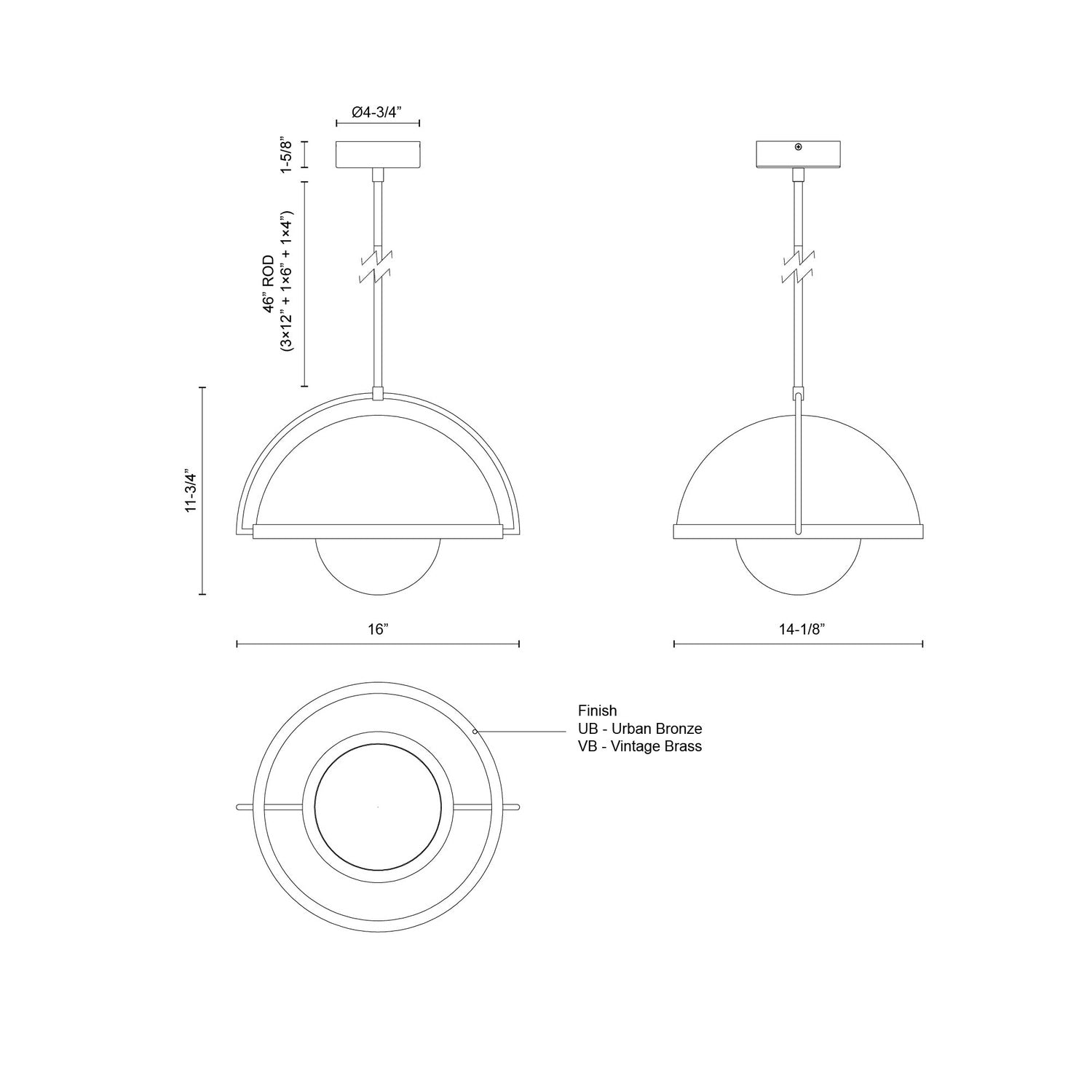 KUZCO LIGHTING INC, BOWERY PENDANTS, PENDANT LIGHT