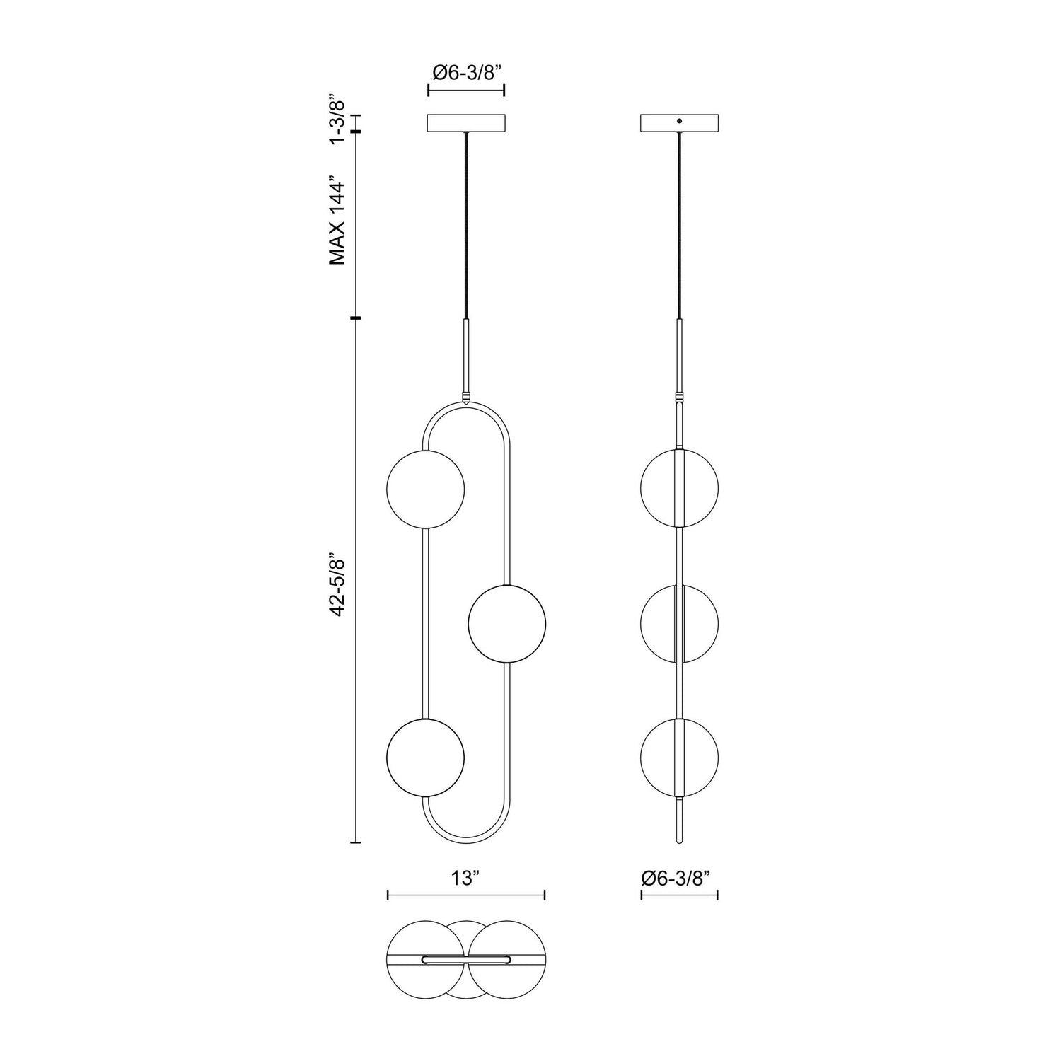 KUZCO LIGHTING INC, TAGLIATO PENDANTS, PENDANT LIGHT