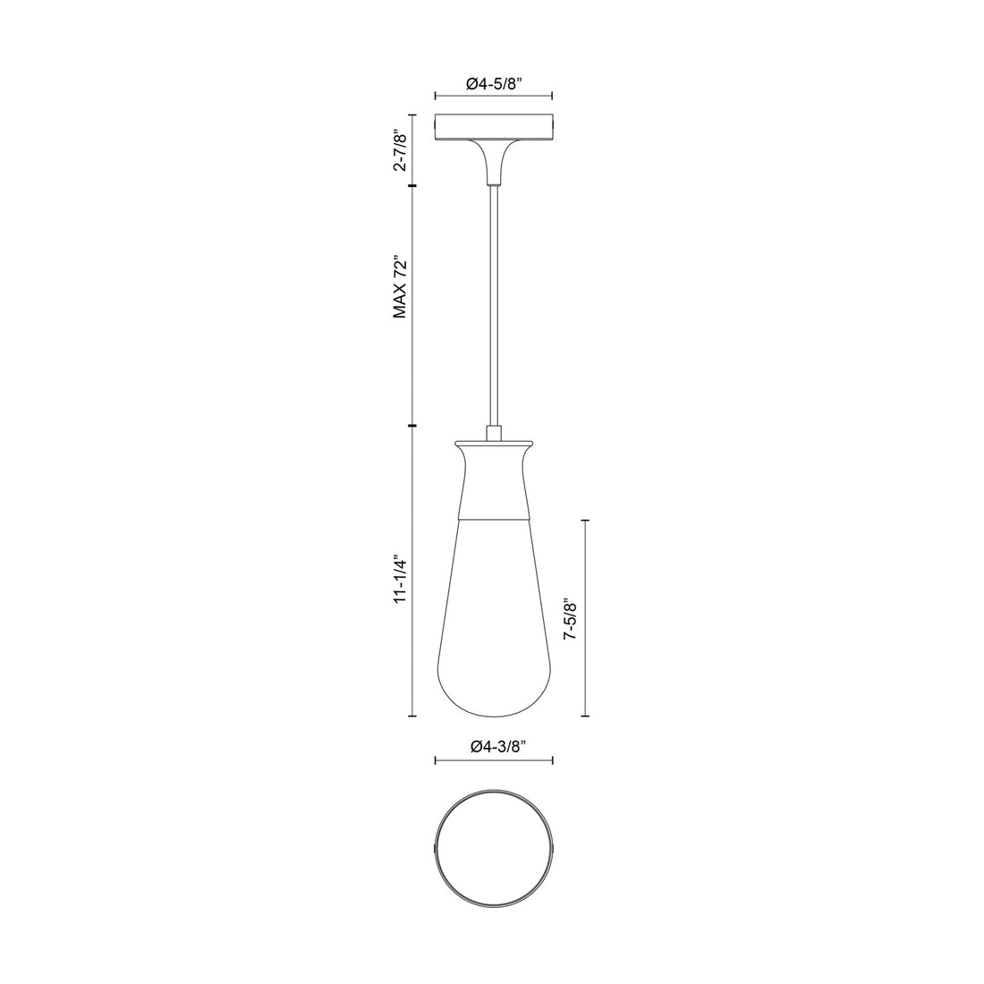 KUZCO LIGHTING INC PD464001CH 7a8ad574-dd74-440f-8b4a-e70d91fc2478
