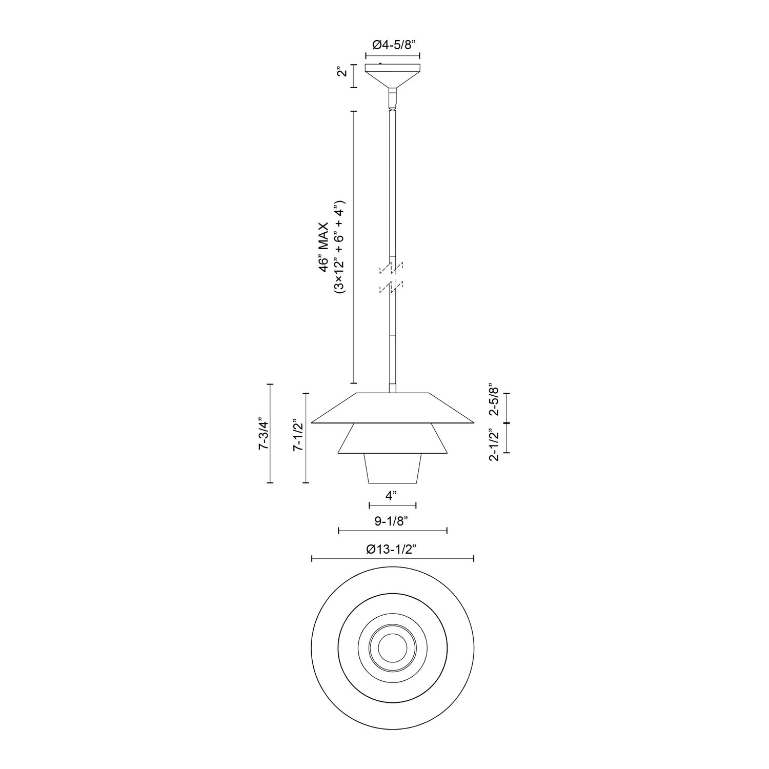 KUZCO LIGHTING INC, TETSU PENDANTS, PENDANT LIGHT