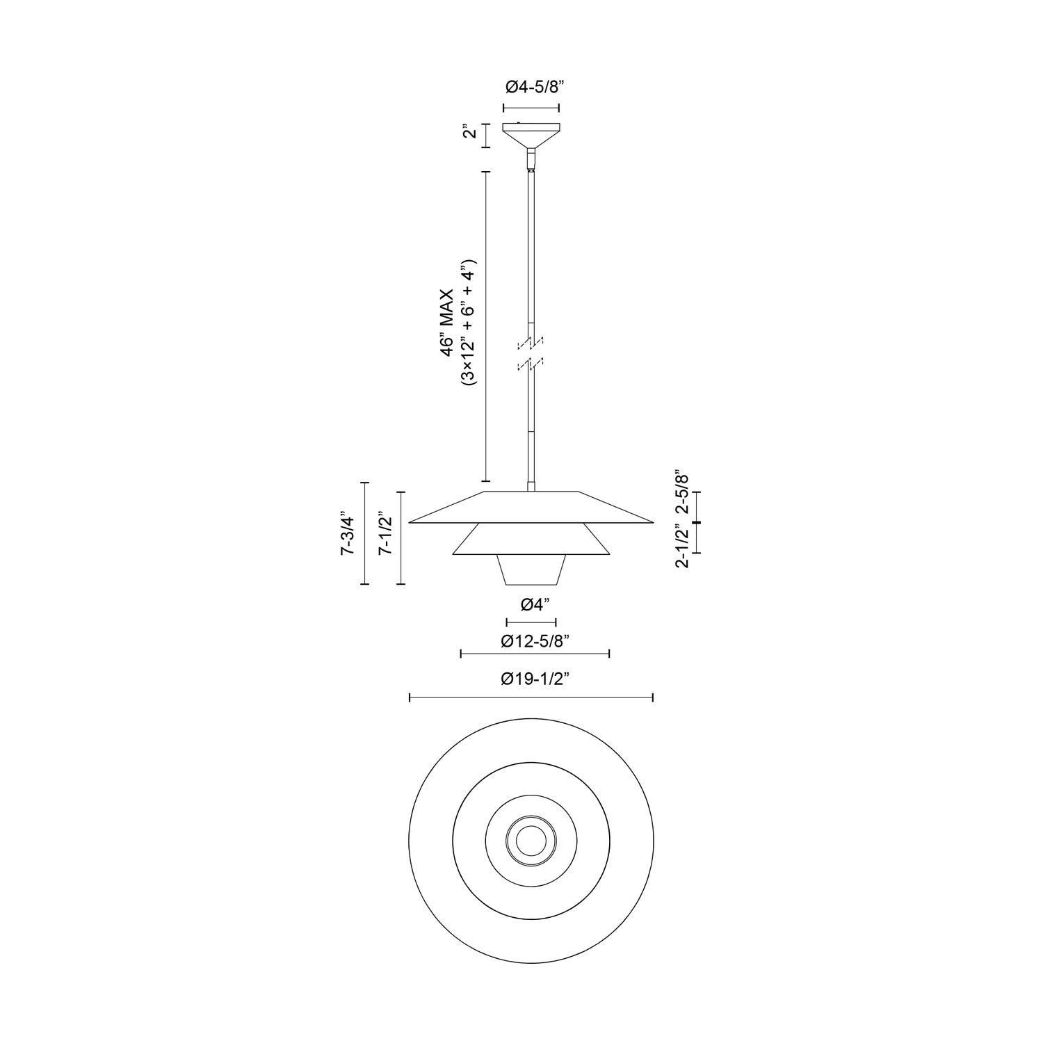 KUZCO LIGHTING INC, TETSU PENDANTS, PENDANT LIGHT