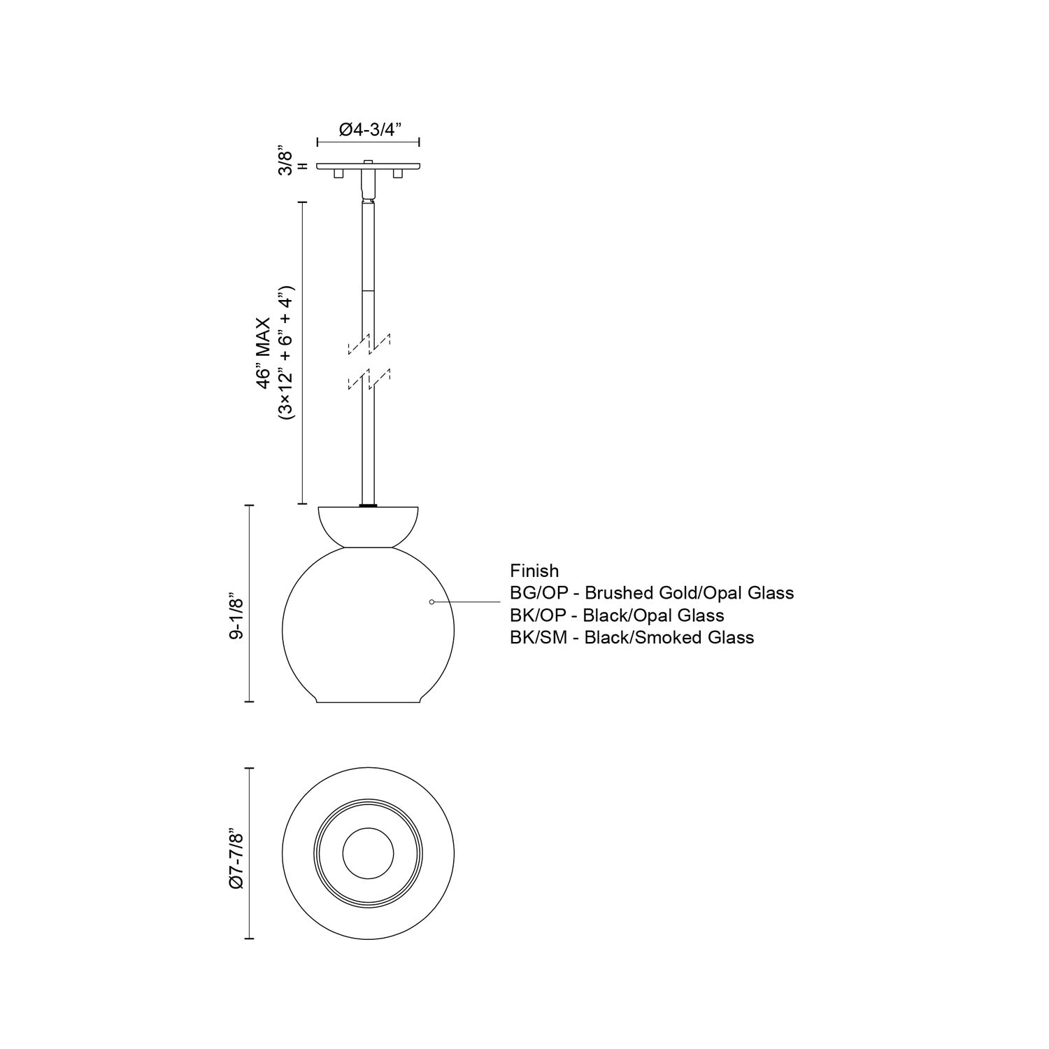 KUZCO LIGHTING INC, ARCADIA PENDANTS, PENDANT LIGHT