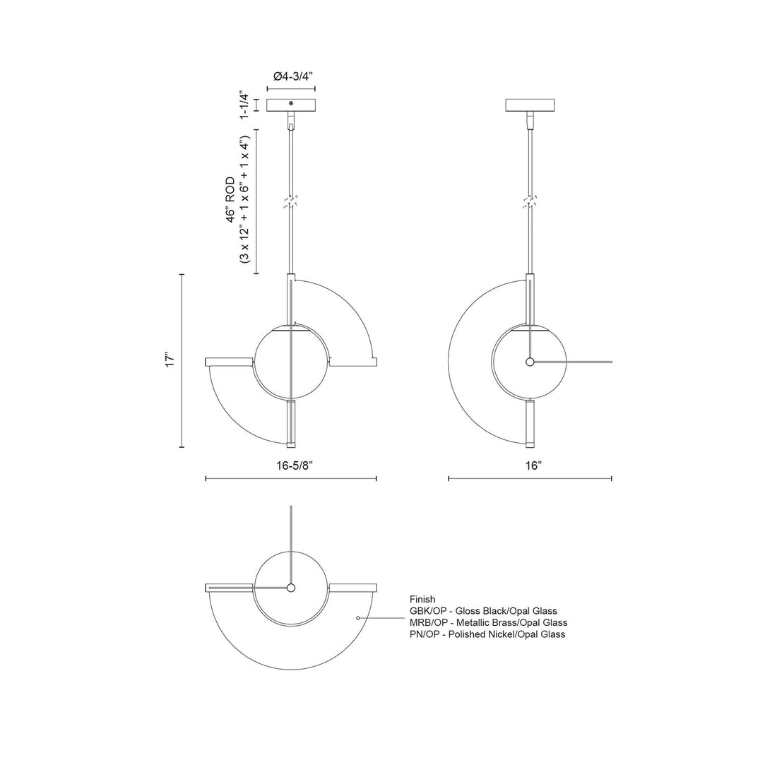 KUZCO LIGHTING INC PD65116-GBK-OP-UNV 7cd3455e-2efa-4d3e-a8e9-8cc90d18716d