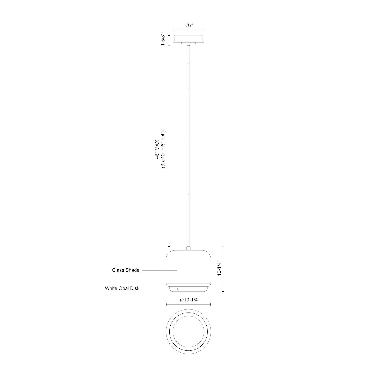 KUZCO LIGHTING INC, ENKEL PENDANTS, PENDANT LIGHT