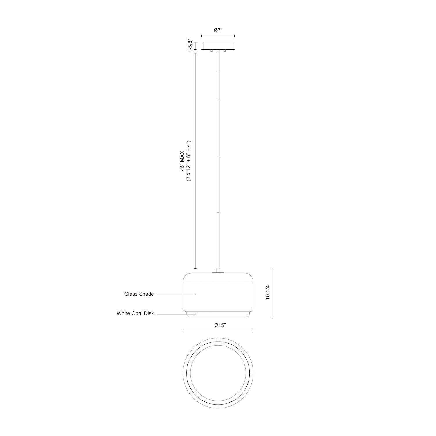 KUZCO LIGHTING INC, ENKEL PENDANTS, PENDANT LIGHT