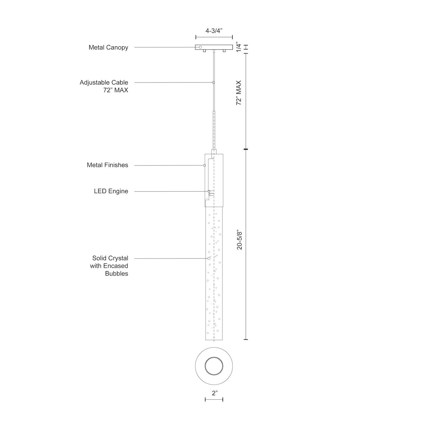 KUZCO LIGHTING INC, PENDULA PENDANTS, PENDANT LIGHT