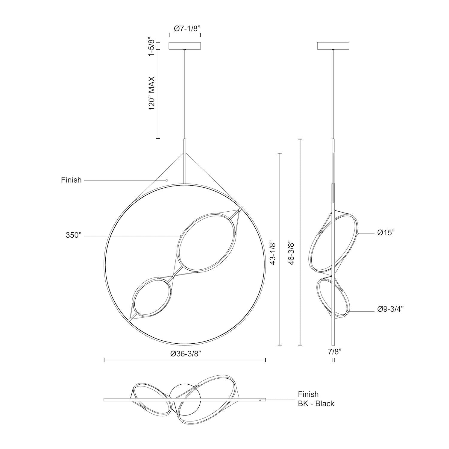 KUZCO LIGHTING INC, SERIF PENDANTS, PENDANT LIGHT