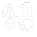 KUZCO LIGHTING INC, CERCHIO PENDANTS, PENDANT LIGHT