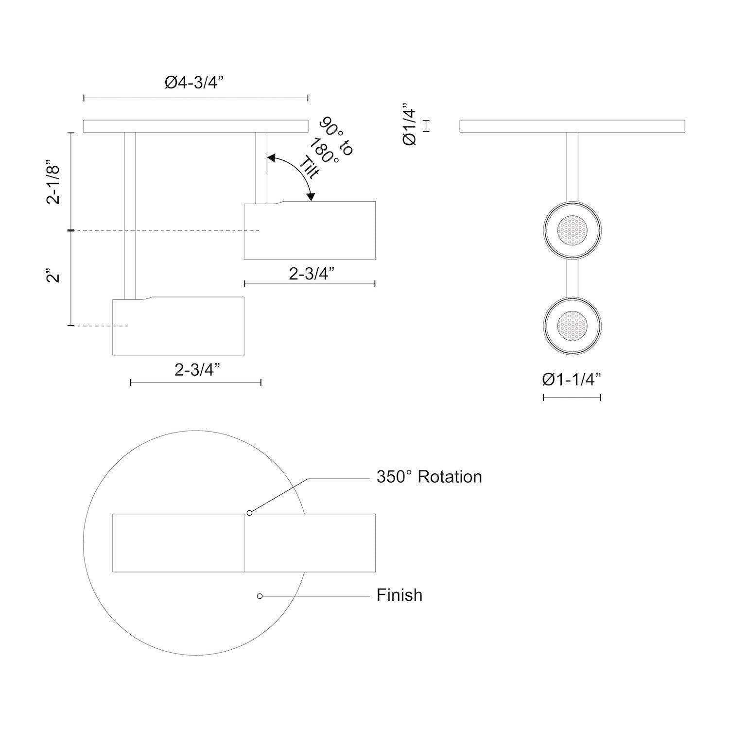 KUZCO LIGHTING INC, DOWNEY SEMI-FLUSH MOUNTS, SEMI FLUSH MOUNT LIGHT