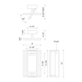 KUZCO LIGHTING INC, MONDRIAN SEMI-FLUSH MOUNTS, SEMI FLUSH MOUNT LIGHT