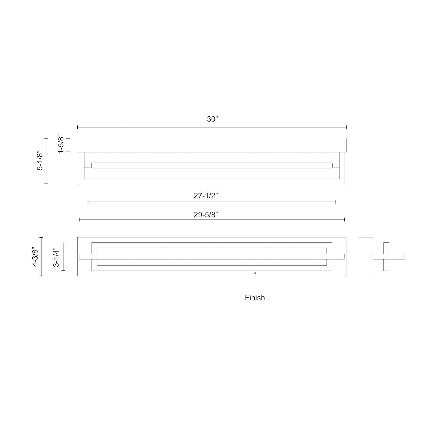 KUZCO LIGHTING INC, MONDRIAN SEMI-FLUSH MOUNTS, SEMI FLUSH MOUNT LIGHT