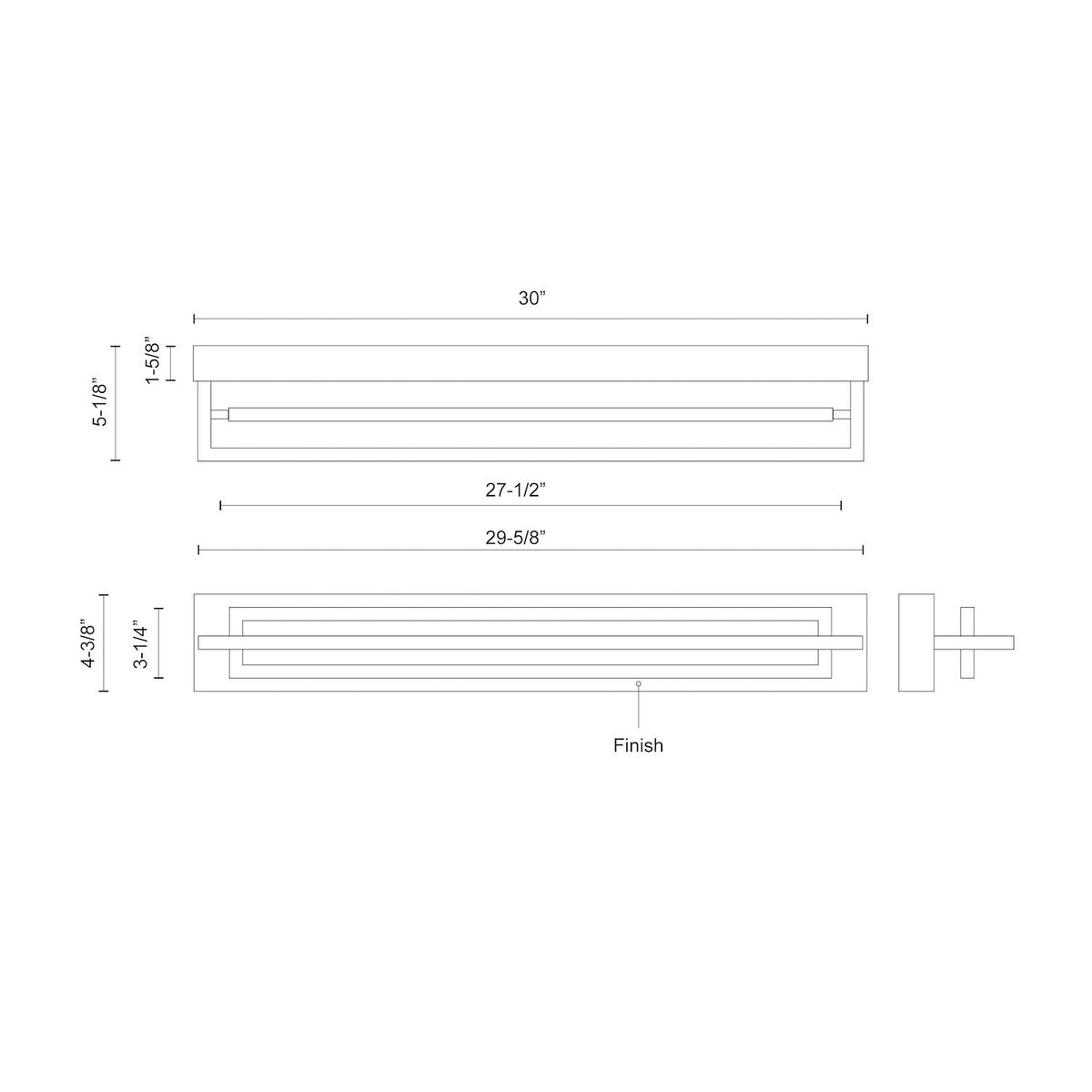 KUZCO LIGHTING INC, MONDRIAN SEMI-FLUSH MOUNTS, SEMI FLUSH MOUNT LIGHT