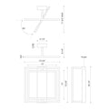 KUZCO LIGHTING INC, MONDRIAN SEMI-FLUSH MOUNTS, SEMI FLUSH MOUNT LIGHT