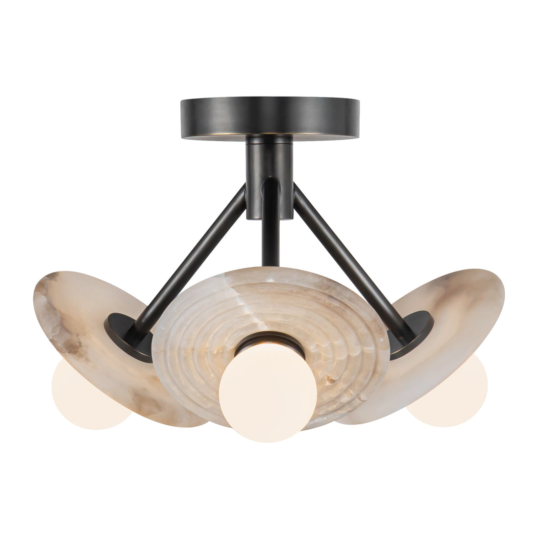 KUZCO LIGHTING INC, DAHLIA SEMI-FLUSH MOUNTS, SEMI FLUSH MOUNT LIGHT
