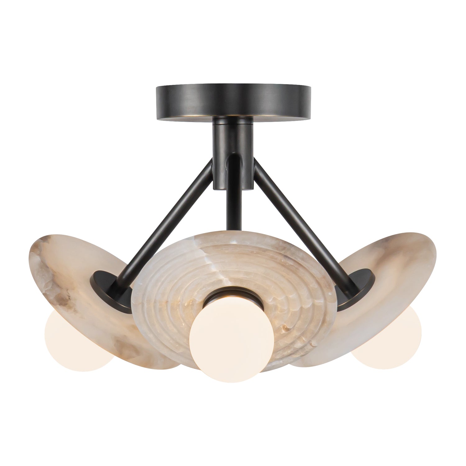 KUZCO LIGHTING INC, DAHLIA SEMI-FLUSH MOUNTS, SEMI FLUSH MOUNT LIGHT