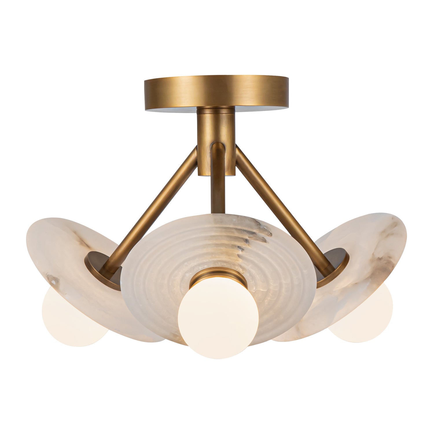 KUZCO LIGHTING INC, DAHLIA SEMI-FLUSH MOUNTS, SEMI FLUSH MOUNT LIGHT