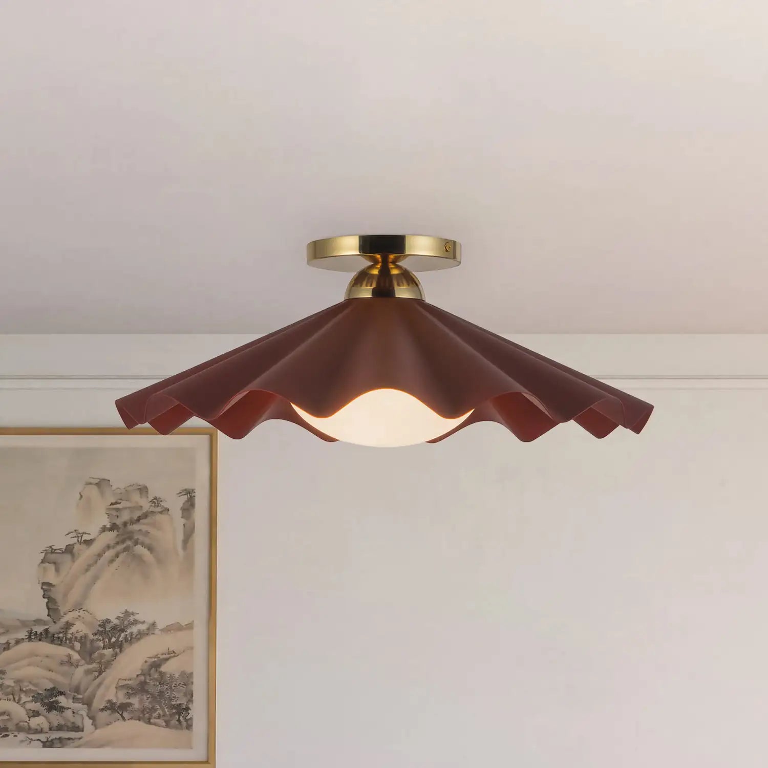 KUZCO LIGHTING INC, FURROW SEMI-FLUSH MOUNTS, SEMI FLUSH MOUNT LIGHT