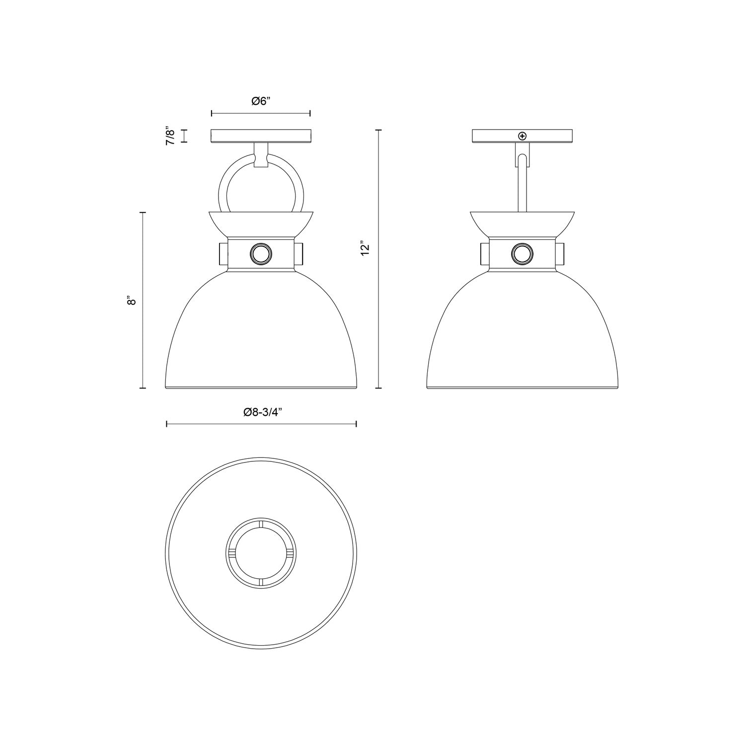 ALORA, WALDO SEMI-FLUSH MOUNTS, SEMI FLUSH MOUNT LIGHT
