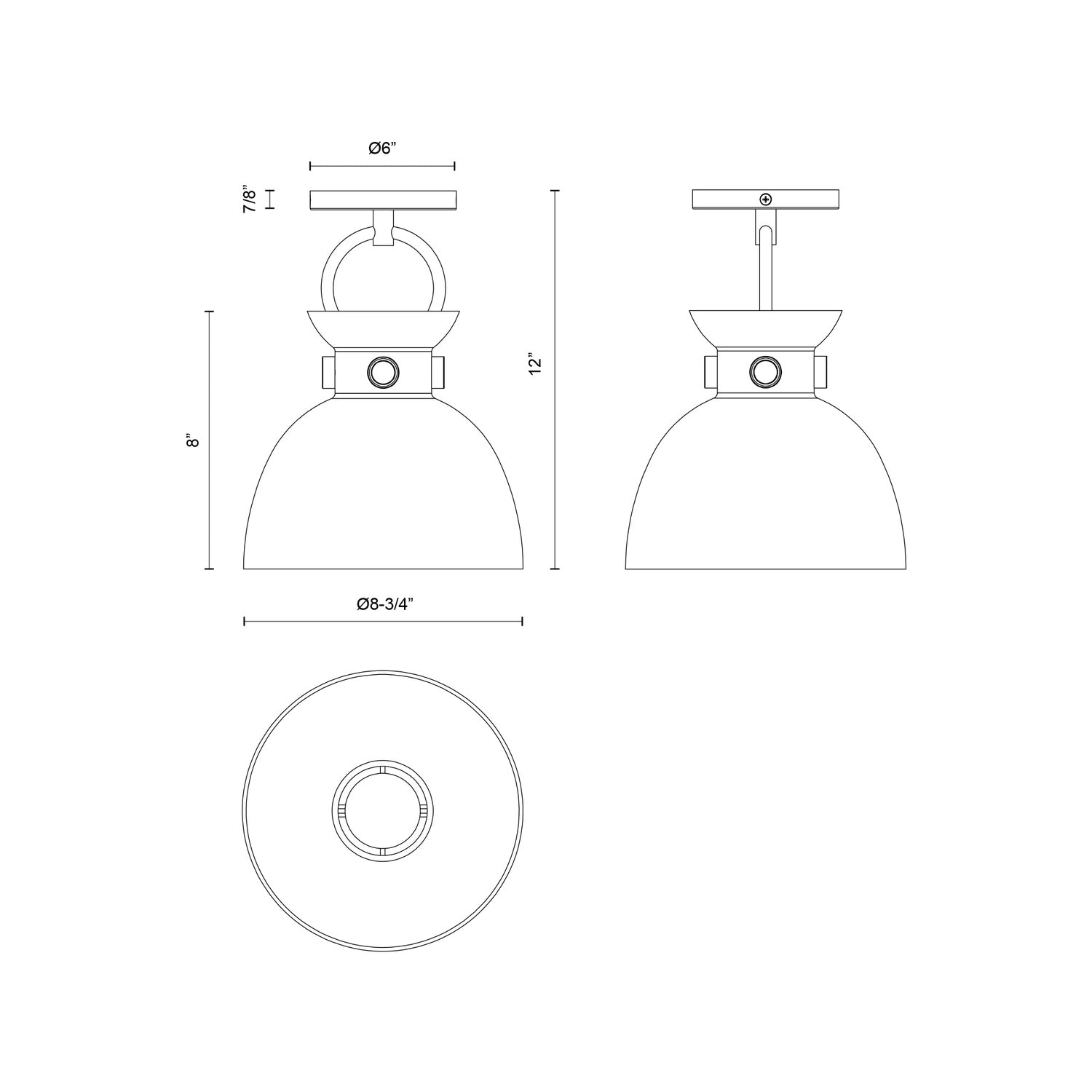 ALORA, WALDO SEMI-FLUSH MOUNTS, SEMI FLUSH MOUNT LIGHT