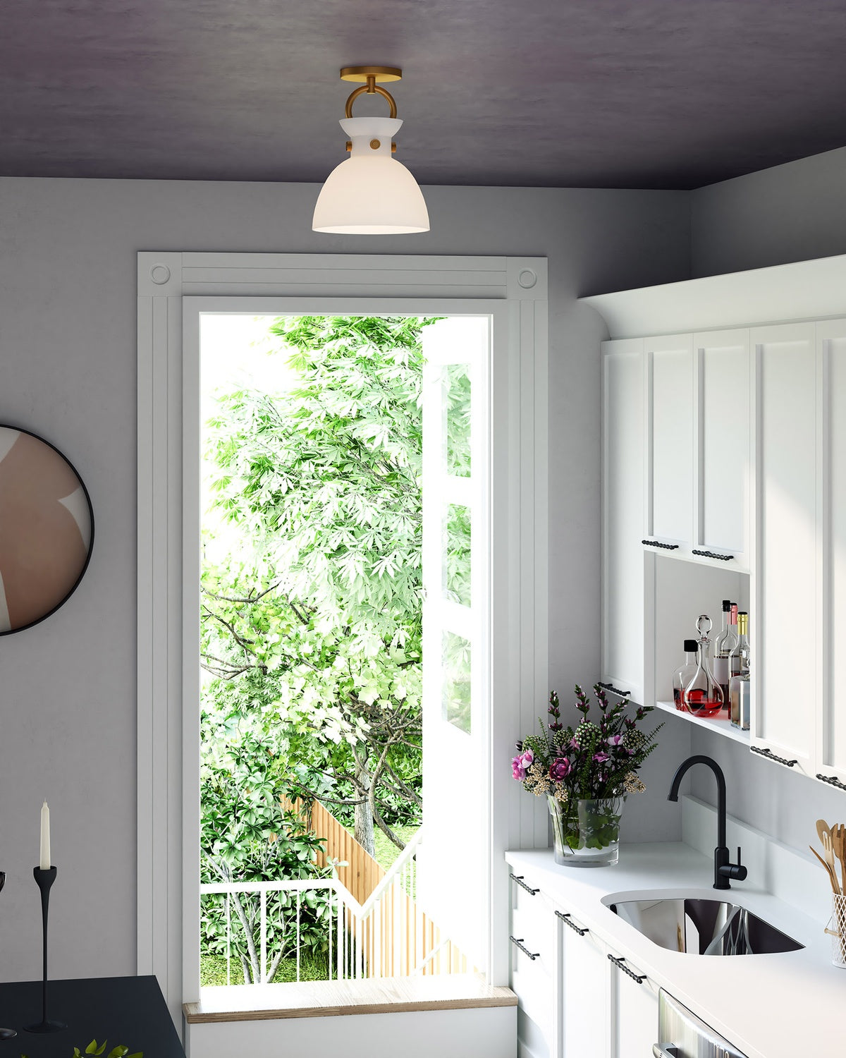 ALORA, WALDO SEMI-FLUSH MOUNTS, SEMI FLUSH MOUNT LIGHT