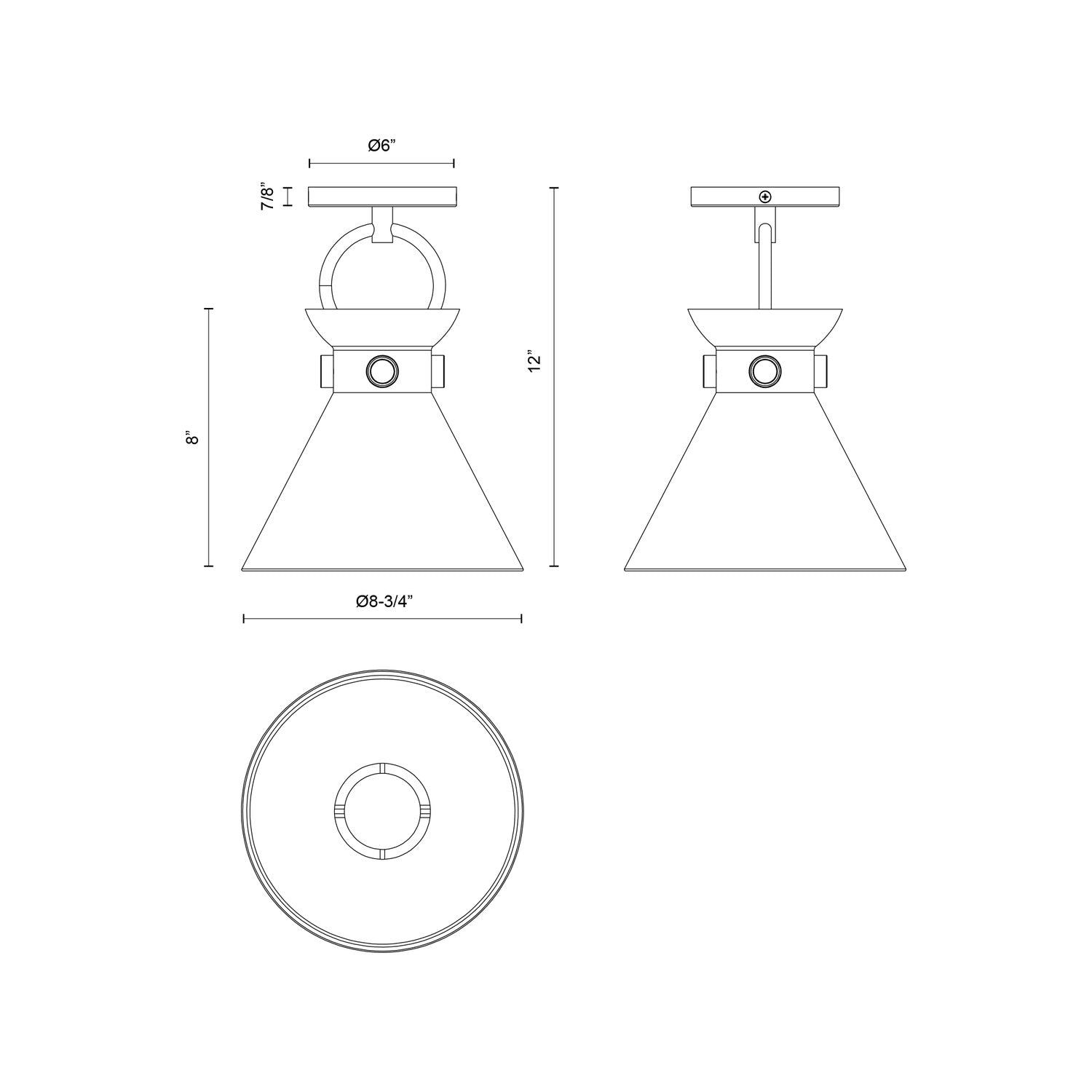 KUZCO LIGHTING INC, EMERSON SEMI-FLUSH MOUNTS, SEMI FLUSH MOUNT LIGHT