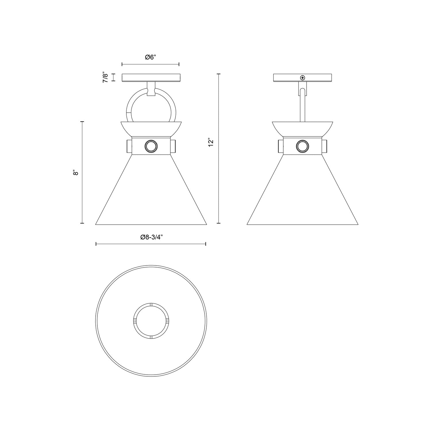 KUZCO LIGHTING INC, EMERSON SEMI-FLUSH MOUNTS, SEMI FLUSH MOUNT LIGHT