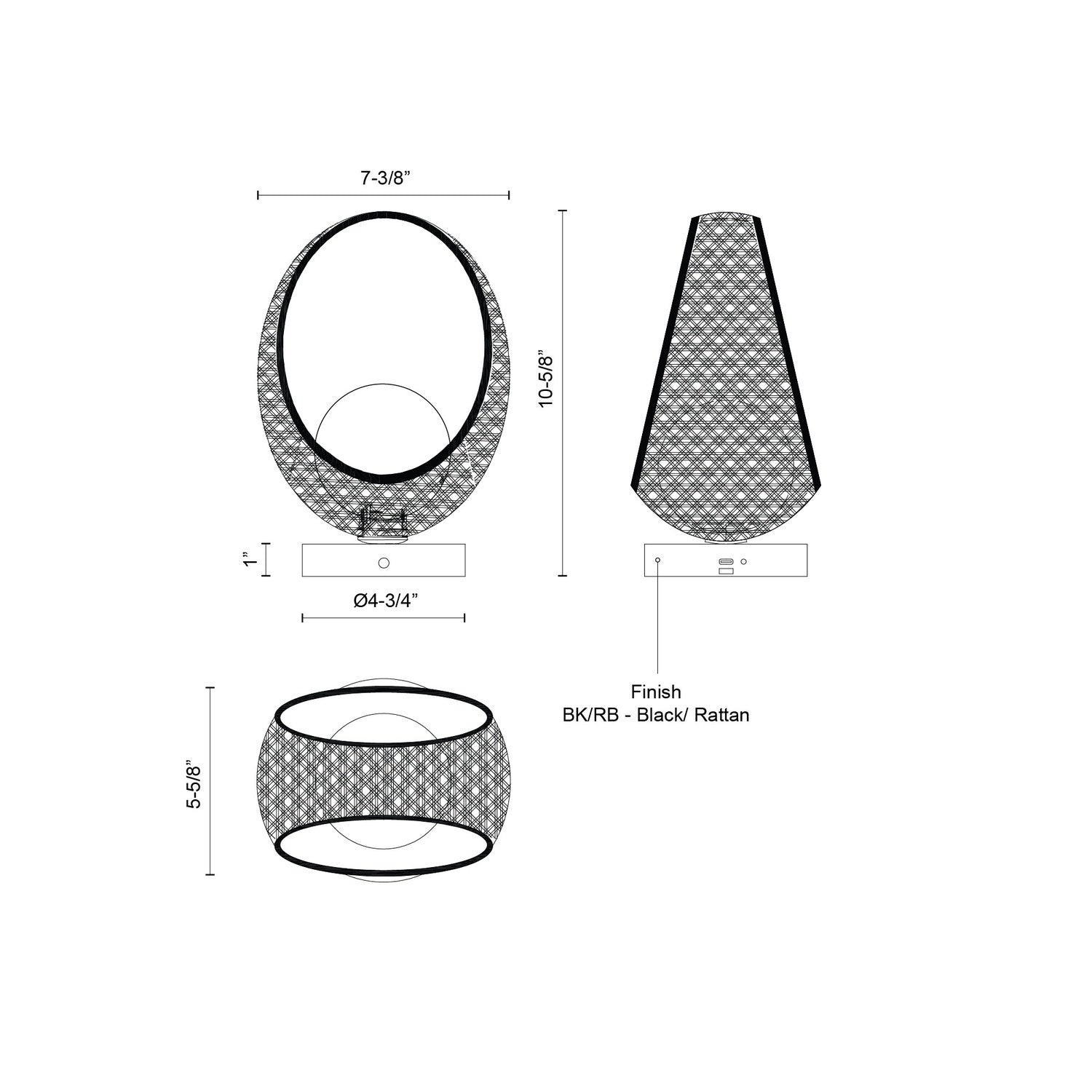 KUZCO LIGHTING INC TL20610-BK-OP a9b774a5-c955-4a83-9c19-b6e050a10a9f