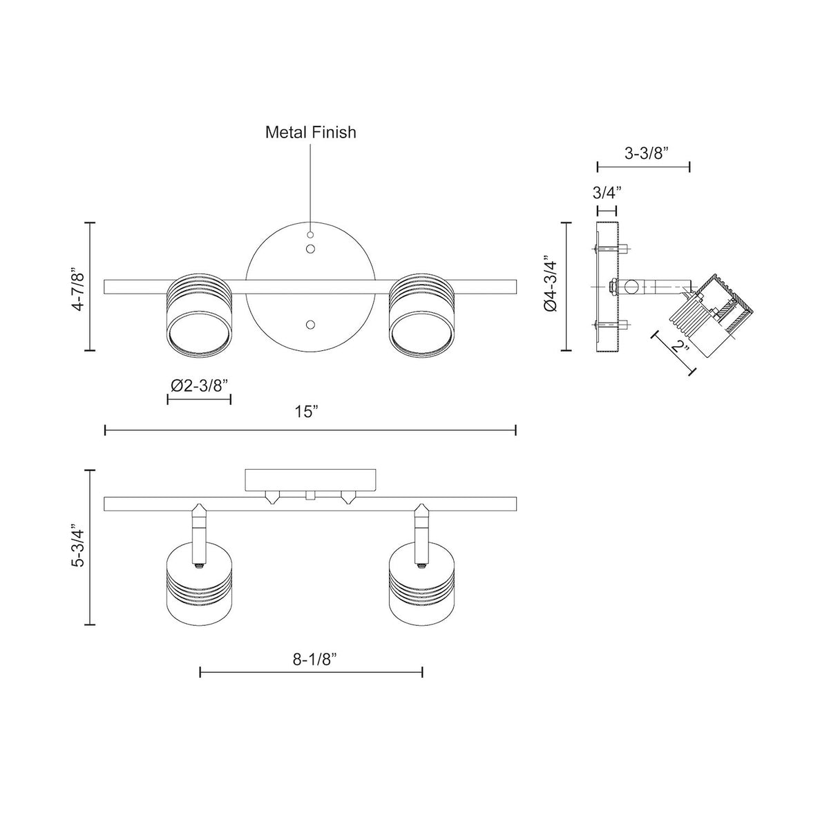 KUZCO LIGHTING INC LYRA TRACK LIGHTS - DO NOT SHOW ON WEBSITE