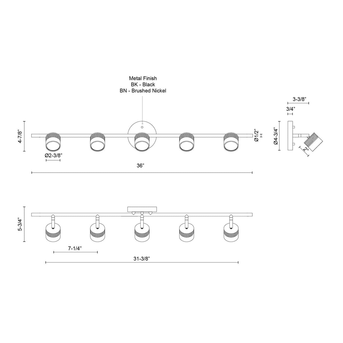KUZCO LIGHTING INC LYRA TRACK LIGHTS - DO NOT SHOW ON WEBSITE