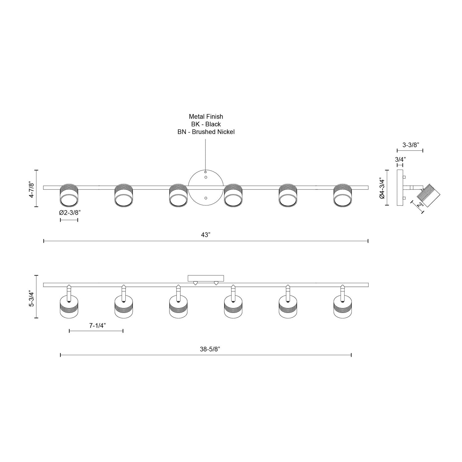 KUZCO LIGHTING INC LYRA TRACK LIGHTS - DO NOT SHOW ON WEBSITE