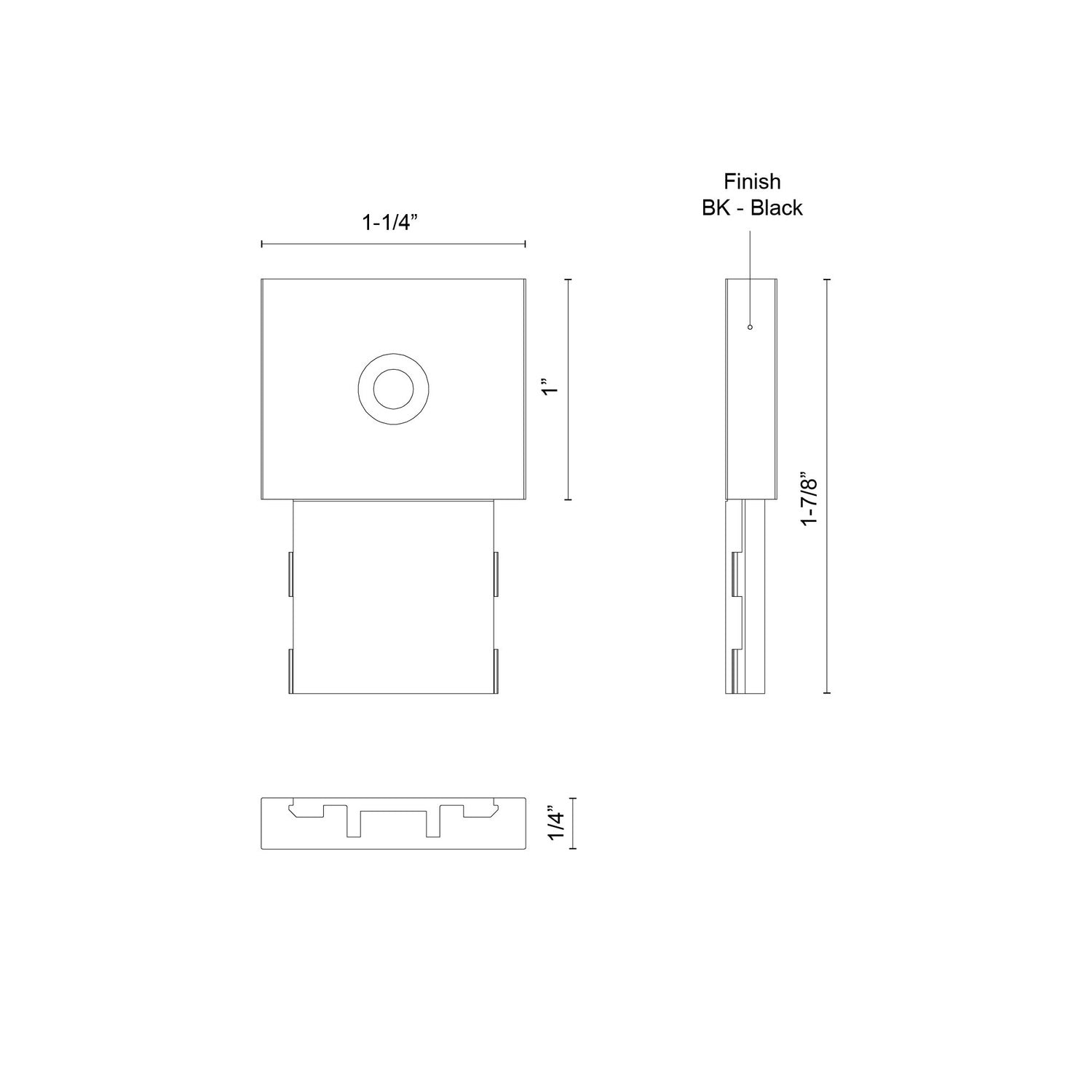 KUZCO LIGHTING INC TRILO TRACK TRILO TRACK CONNECTOR | TRC989910-BK - DO NOT SHOW ON WEBSITE