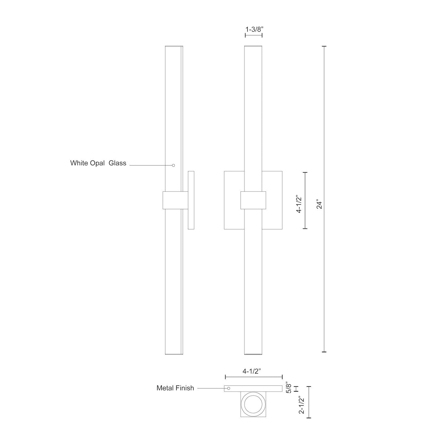 KUZCO LIGHTING INC, FRESNO VANITY LIGHTS, VANITY LIGHT