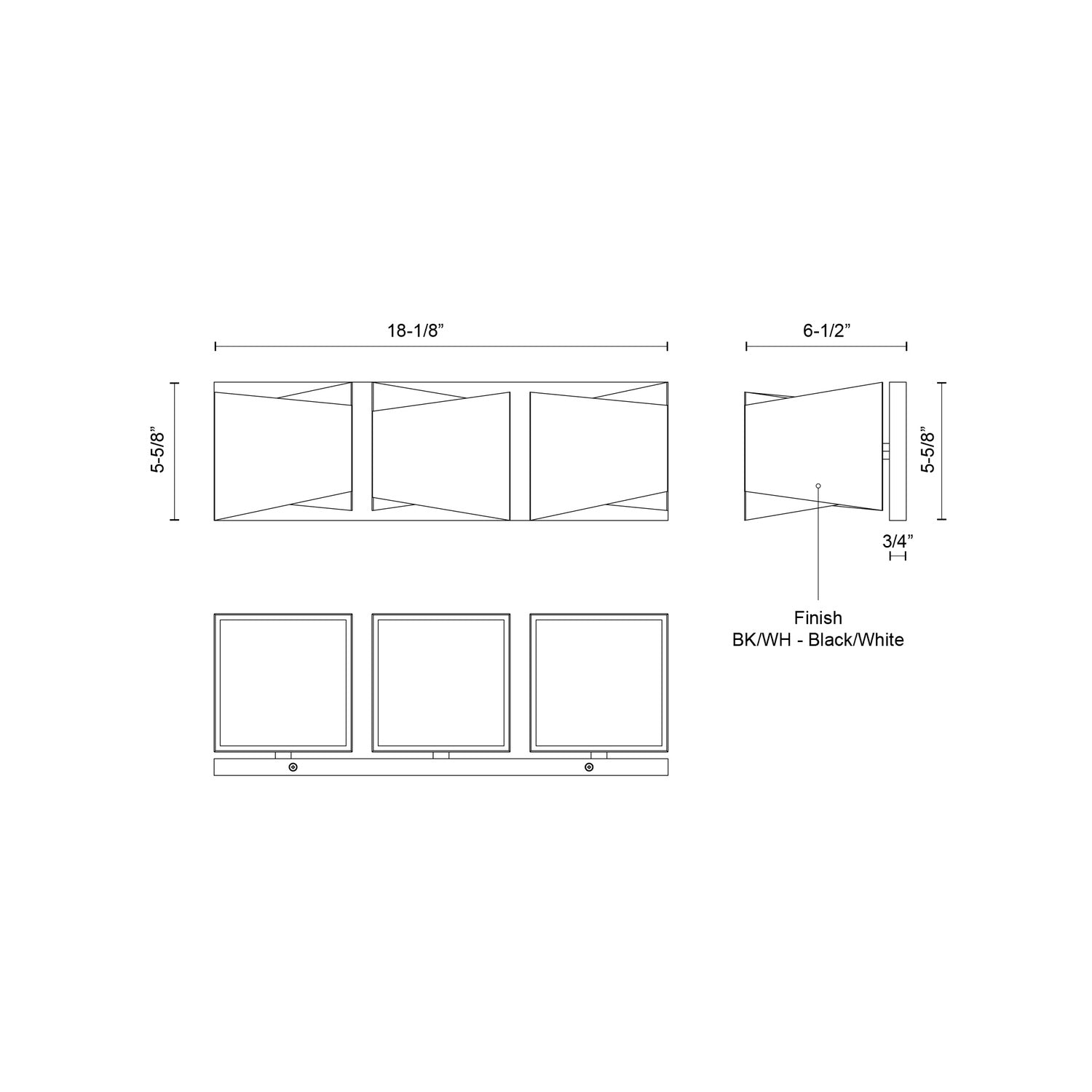 KUZCO LIGHTING INC, CUBIX VANITY LIGHTS, VANITY LIGHT