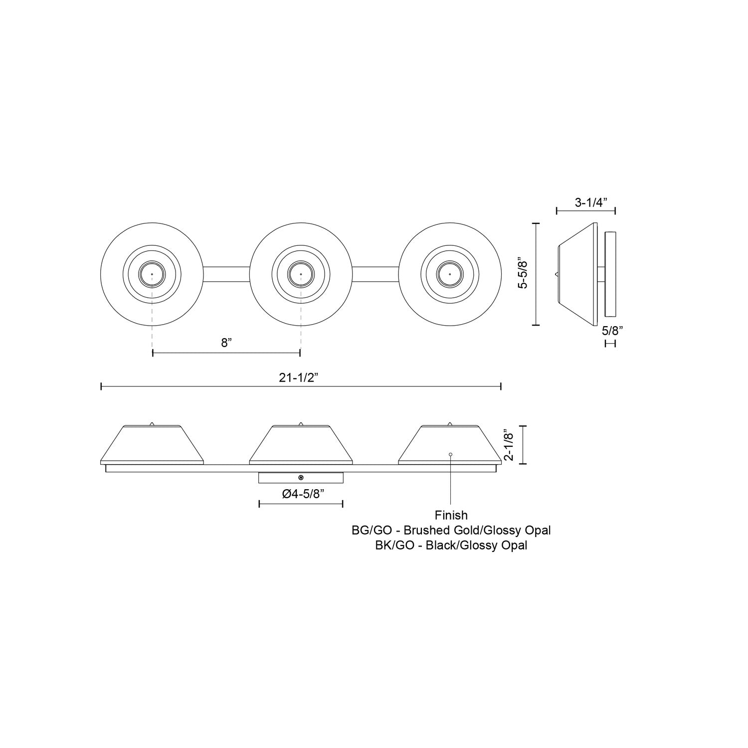 KUZCO LIGHTING INC, HOLT VANITY LIGHTS, VANITY LIGHT