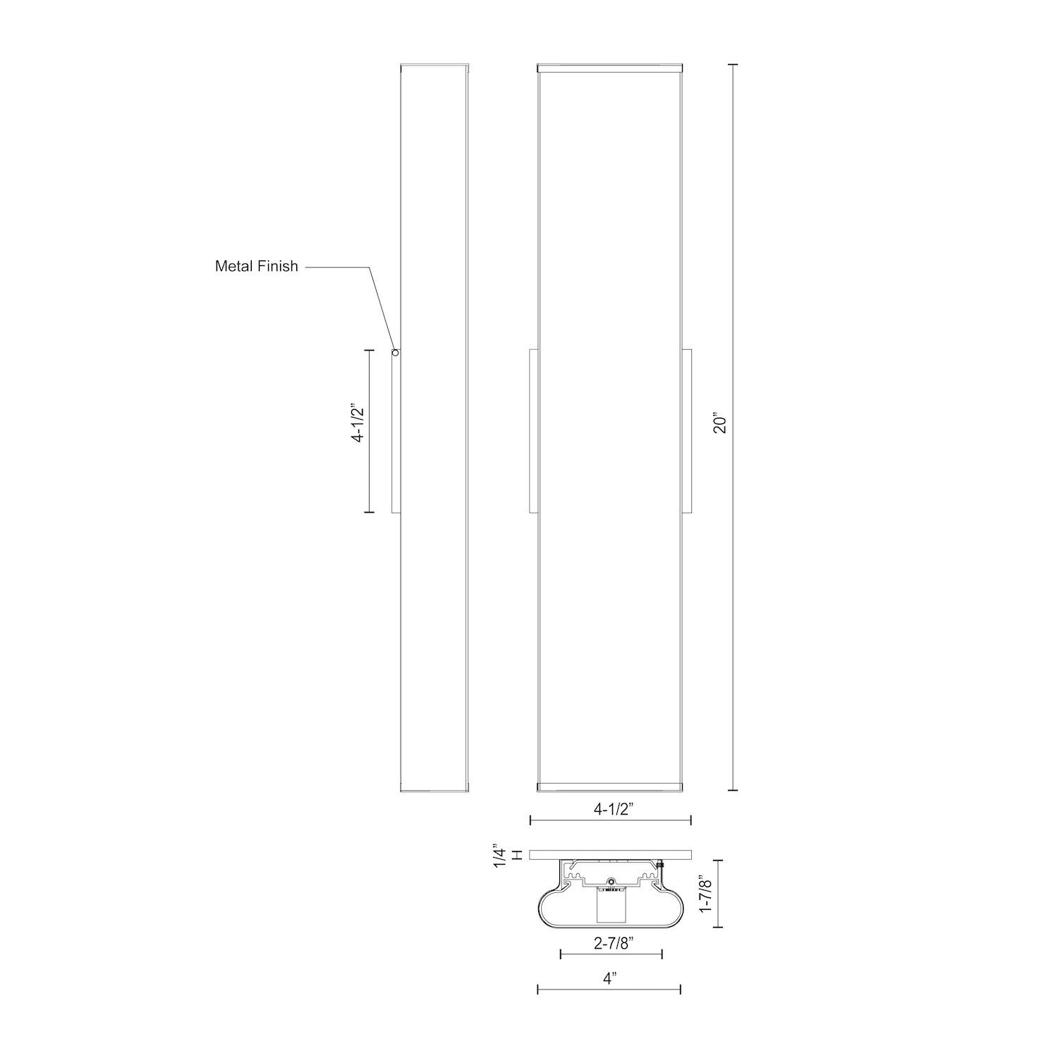 KUZCO LIGHTING INC, FERGUSON VANITY LIGHTS, VANITY LIGHT