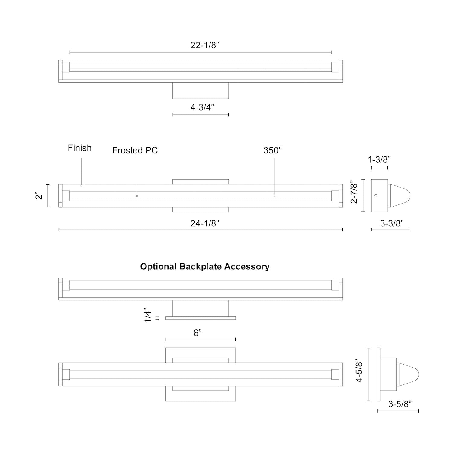 KUZCO LIGHTING INC, PLYMOUTH VANITY LIGHTS, VANITY LIGHT