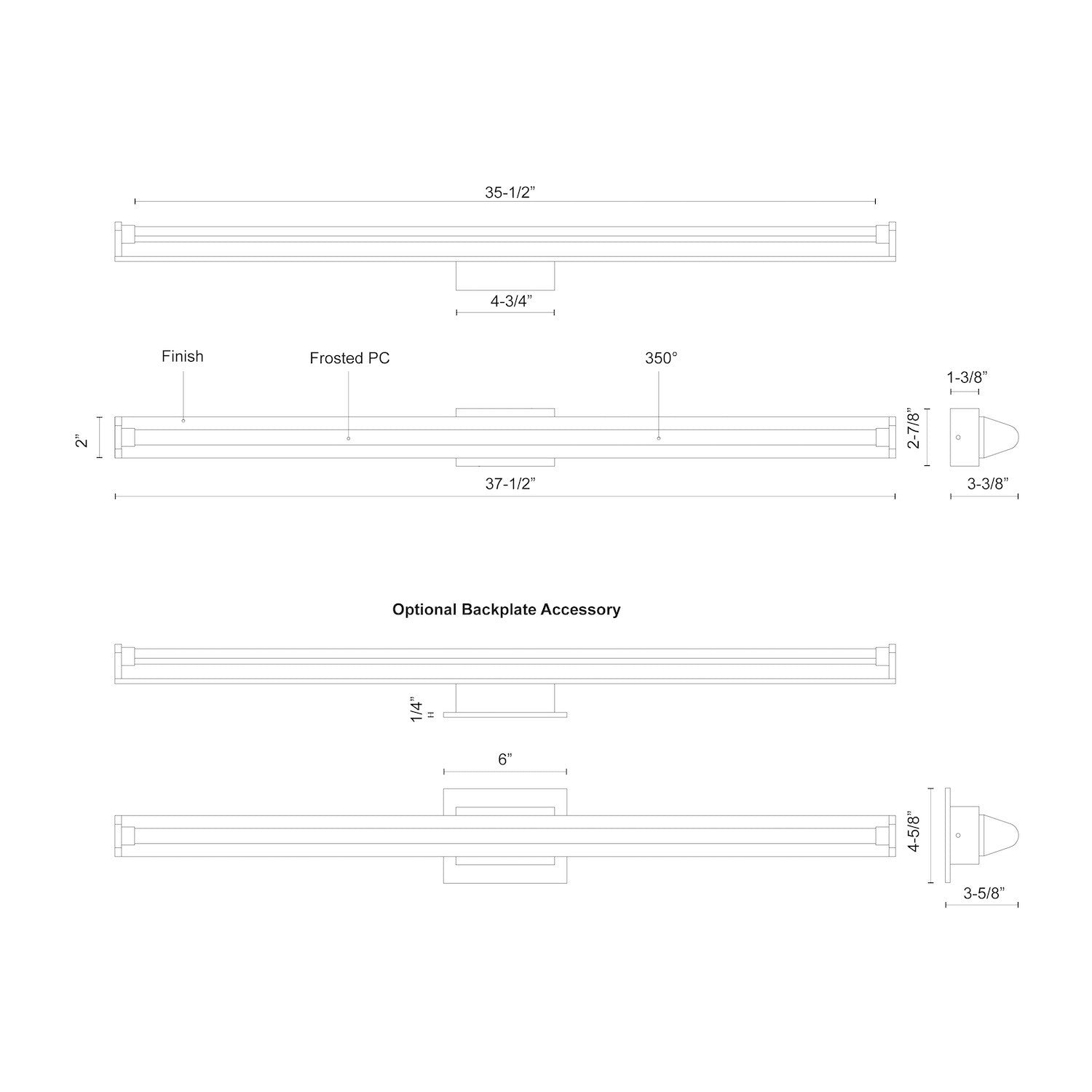 KUZCO LIGHTING INC, PLYMOUTH VANITY LIGHTS, VANITY LIGHT