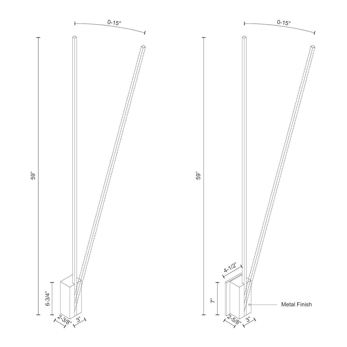 KUZCO LIGHTING INC, LEVER WALL SCONCES, WALL SCONCES