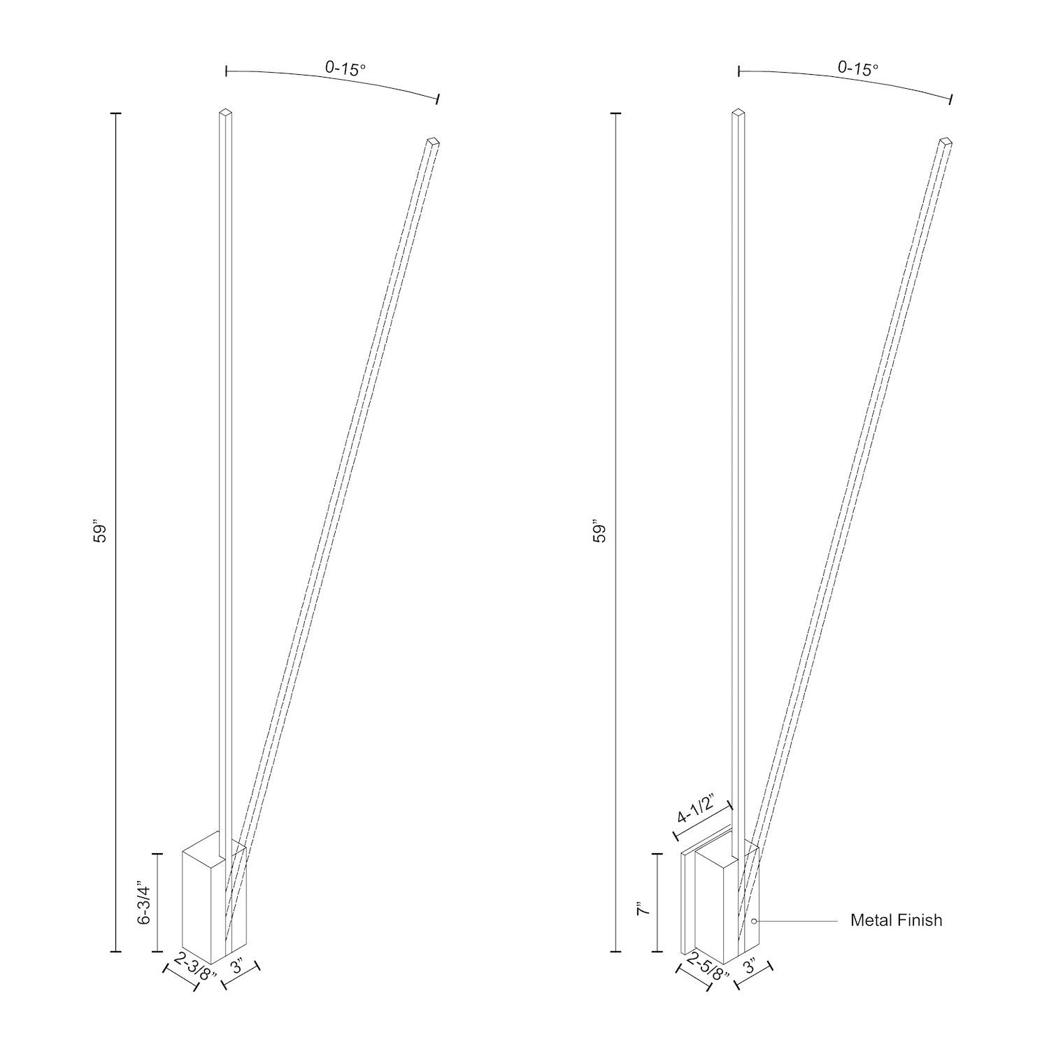 KUZCO LIGHTING INC, LEVER WALL SCONCES, WALL SCONCES