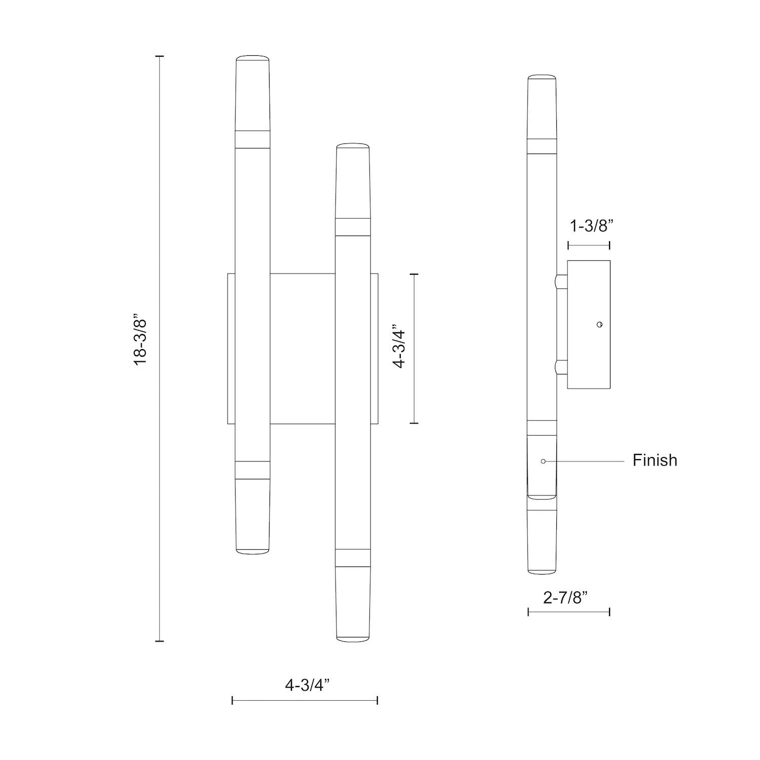 KUZCO LIGHTING INC, DRAVEN WALL SCONCES, WALL SCONCES