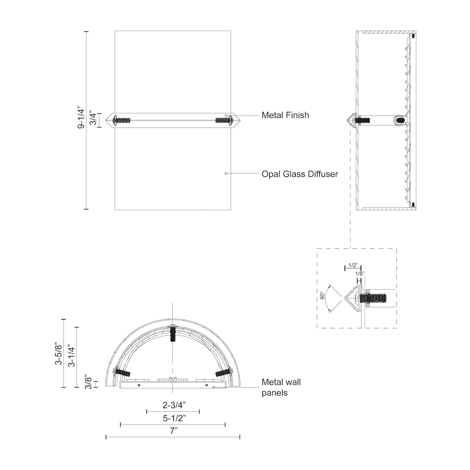 KUZCO LIGHTING INC, PONDI WALL SCONCES, WALL SCONCES