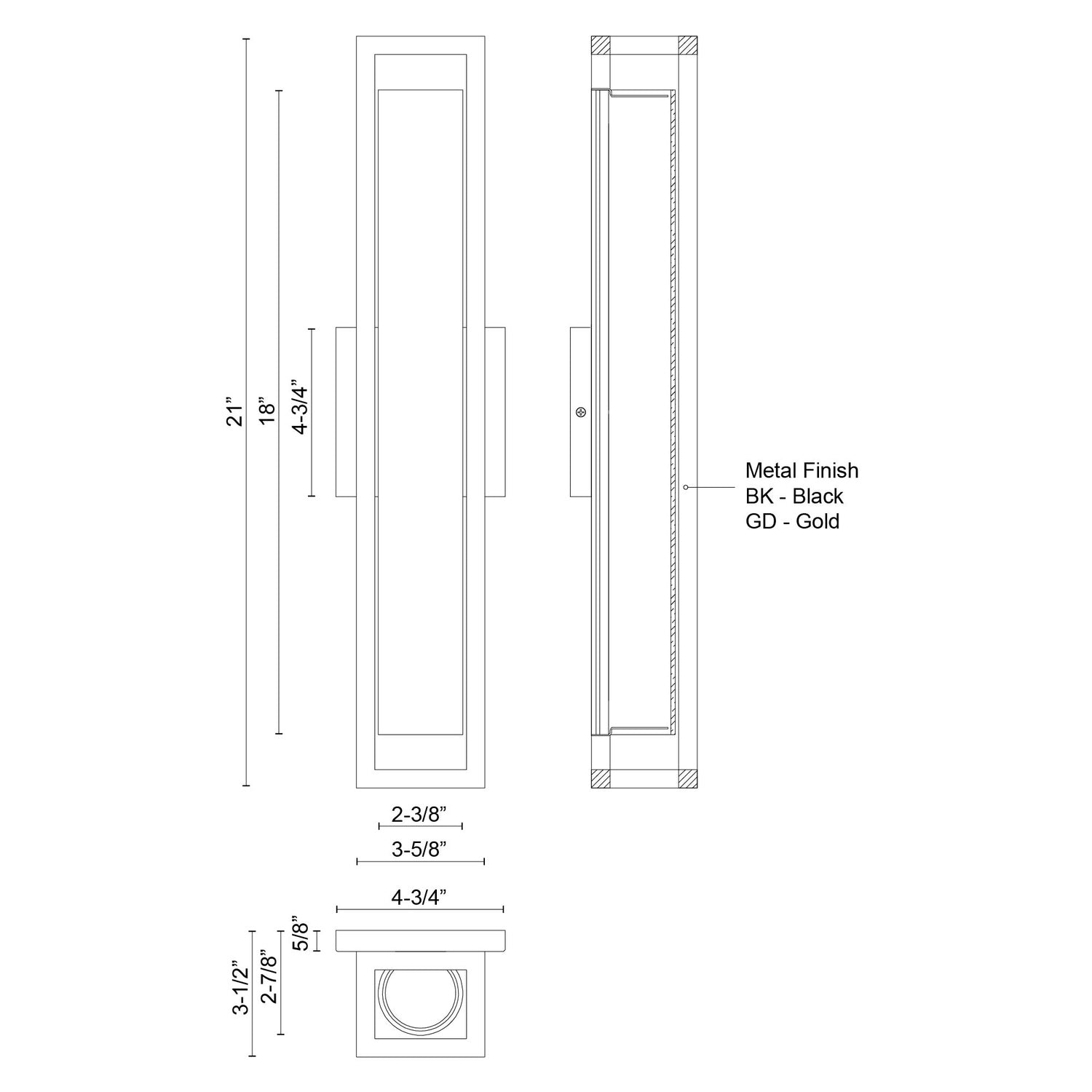 KUZCO LIGHTING INC, LOCHWOOD WALL SCONCES, WALL SCONCES