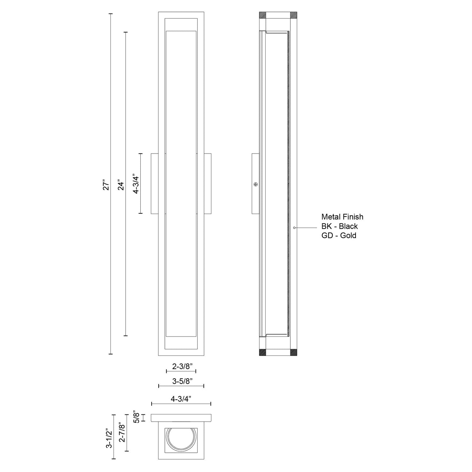 KUZCO LIGHTING INC, LOCHWOOD WALL SCONCES, WALL SCONCES
